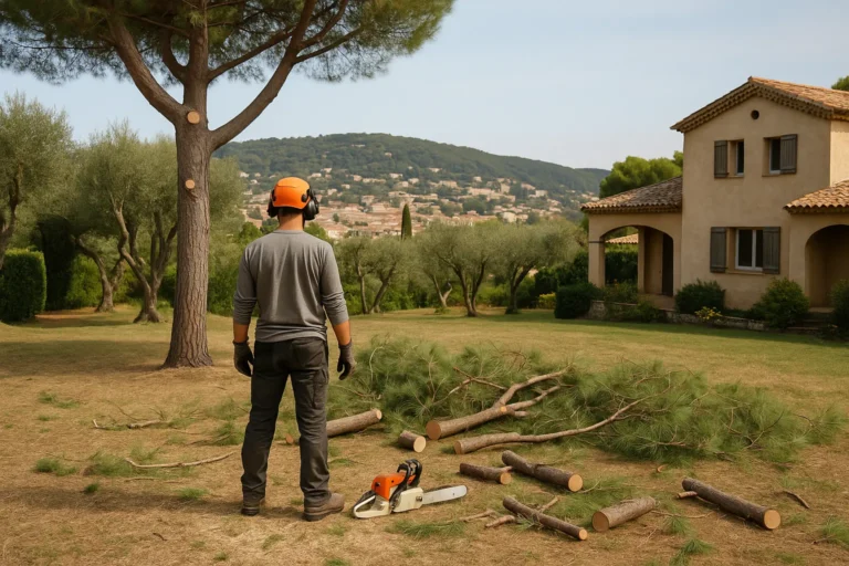 Elagueur professionnel au travail.