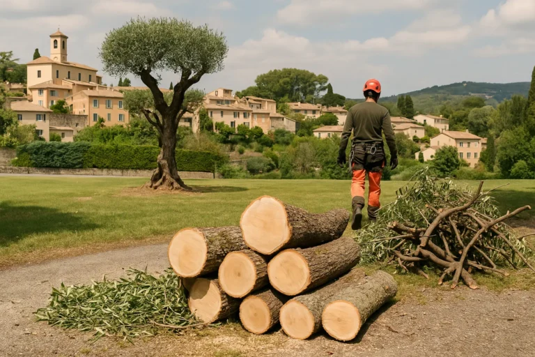 Travaux d'elagage a Valbonne.